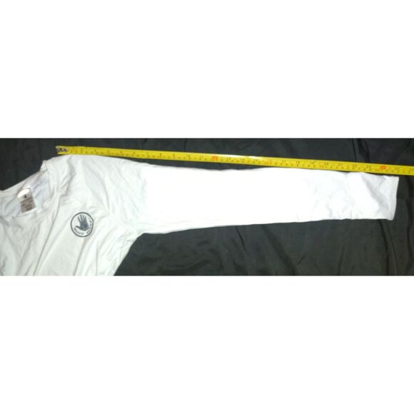 Body Glove Smoothies Let It Be Cross-Over Crop Top Rash Guard Size Small Snow - Picture 5 of 7